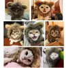 Dog Apparel Pet Dogs Cap Cat Cosplay Lion Wig Party Gift Headwear Puppy Clothing Hat Christmas Head Cover Tillbehör