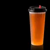 700ml 24 uncji jednorazowe kubki z tworzyw sztucznych obiadowe naczynia zimne napoje Juice Cup zagęścić przezroczysty napój kubek z pokrywką na morzu RRD11709