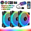 C47346 RGB PC Cooling Fan 1400 RPM 4.2W Symphony With the Remote Control