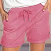 Pantaloncini da lavoro moda estiva Pantaloncini tascabili da donna Elastico in vita Taglie forti Pantaloncini sportivi da jogging Streetwear da donna 210608
