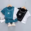 Children's Clothing Sets Summer Hot Baby Boy Sports Suit Short-Sleeved T Shirt + Shorts Cotton Kids Clothes Star X0802