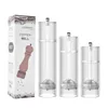 Salt and Pepper Grinder Set - Clear Acrylic Manual Spices Mills, Perfect For Sea Peppercorns, kitchen Accessories 210712