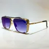 L EDITION M SIX Sonnenbrille Herren Metall Vintage Sonnenbrille Modestil quadratisch rahmenlos UV 400 Linse mit Etui Verkauf speziell m279G