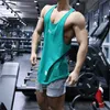 Mannen bodybuilding tanktop sportscholen training fitness strak katoenen mouwloos shirt kleding stringer singlet mannelijk casual vest