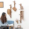 Hangers & Racks ND171129 Modern Living Room Decoration Hanger Wall Tree Hat Rack Creative Bamboo Clothes Solid Wood Mounted Coat