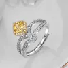Trendy Luxury 925 Sterling Silver Fashion Ring for Girl Lovers Love Navidad Regalo Joyería ajustable al por mayor