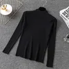 Autumn Winter Women Pullovers Sweater Knitted Korean Elasticity Casual Jumper Fashion Slim Turtleneck Warm Female Sweaters 210918