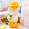 30/45/60 / 70cm engraçado pato de pelúcia brinquedos adorável animal pato ir shool recheado macio bebê bonecas de presente de aniversário dos desenhos animados