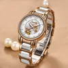 Bracelet en céramique femmes montres montre à Quartz haut pour femme marque de luxe femme montre fille horloge cadeau + boîte