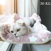 Cute Kot Wiszące Łóżka Wygodne Słoneczne Okno Siedzenia Mount Łożysko 20kg Silne Koty Hamak Kot Łóżko Półka Siedzenia Hamak dla kotów 210722