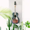 Gitaar muurbevestiging, gitaar hanger muur haak houder staan ​​met schroeven, zwarte walnut gitaar muur mount hanger 2 pack