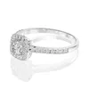 Cluster Rings Classic100% Silver 925 Smycken för kvinnor 18K Vit Guldfärg 5mm Skapat Moissanite Diamond Wedding Party Ring