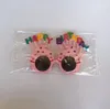 키즈 생일 파티 선글라스 소년 소녀 어린이 안경 장식 말 풍선 컵케잌 스타일 혼합 된 디자인