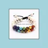 Perlé, Brins Bracelets Bijoux Amoureux Cadeau Sept Chakra Yoga Naturel Double Rangée Énergie Pierre Tressé Bracelet Drop Delivery 2021 Sc361