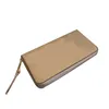 Embossed Leather Zippy Wallet for Women's Small Leather Goods Khaki Wallets Sold w Box275c