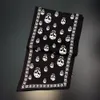 2022 skull pattern soft silk scarf double twill tied bag handle silk scarves long head ghost wild fashion cool ribbon6401807