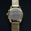 Toppkvalitet Herrklockor Alla Pointer Work Funktionell Kronograf Quartz Watch Armband i rostfritt stål Vattentät Stoppur Montre De Luxe