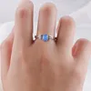 Bröllopsringar vit runda zirkon kärlek hjärtring blå opal oval sten engagemang trendig silver färg tunt för kvinnor smycken6344894