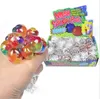 squishy toy 5.0CM Colorful Beads Mesh Squish Grape Ball Fidget Toy Anti Stress Venting Balls Squeeze Decompression Anxiety Reliever
