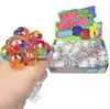 squishy leksak 5,0 CM Färgglada pärlor Mesh Squish Grape Ball Fidget Toy Anti Stress Venting Bollar Squeeze Dekompression Ångest