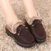 Boots Women Fashion Swice Plush Corduroy Snow for Winter Shoes خفيفة الوزن دافئة منخفضة بوتاس Mujer