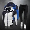 Casual Tracksuit Men Sets Hoodies And Pants 2 Piece/Sets Zipper Hooded Sweatshirt Outfit Sportswear Male Suit Clothing 210722