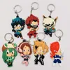 20PCS Cartoon Comics Academia Schlüsselbund PVC Anime Figur 3D Doppel Seite Schlüssel Ring Schlüssel Kette Kinder Schmuck Geschenk Schlüssel halter