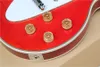 カスタムショップ1960Sコルベットシボレーレッドエレクトリックギタークロスフラッグロゴミラーバックカバークロムハードウェア高品質230Z