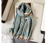 2021 Shawls Korean version of the new letter cashmere warm scarf women's dual-use air-conditioning shawl student scarf thickened outside