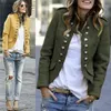 Blazer donna giacche a maniche lunghe a maniche lunghe fibbia auto-coltivazione piccolo vestito allentato giallo giallo cappotto rosso modello stile femme mujer 211122