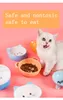 Reliefs Whisker Fatigue Wide Dog Bowls Cat Dish Non Skid for Cats Fox bear ceramic decal hand painted Pets Food Bowl2230622