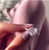Kadınlar kalp elmas yüzükler kübik zirkon kalp yüzüğü kristal nişan alyans kadınlar için moda takı ve kumlu hediye