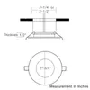 Topoch LED łazienka Downlights Ultra cienkie 6-pakowe sprężynowe klipy MONT Pełne aluminium DC12V 3W 240LM dla RV Boat Hous