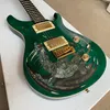 Paul Smith dragon rouge vert bleu jaune gris flamme maple haut guitare électrique ormeau d'oiseau enracinement enracinement around tremolo3321170