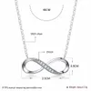 Zemior 925 Sterling Silver Necklace Infinite Love Damskie Regulowany Przyjaźń Naszyjnik Ślub Kreatywny Prezent Wisiorek Łańcuch Q0531