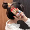 귀여운 봉제 머리 액세서리 딸기 탄성 헤어 밴드 한국어 스타일 소녀 장식 머리 밧줄 새로운 패션 머리 장식