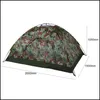 Tende Rifugi ed escursionismo Sport all'aperto Outdoor Portable Single Layer Cam Tenda Wigwam Camouflage Leggero Spiaggia Pesca Caccia Vendita