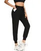 Sweatpants for Women-Womens Joggers med fickor Lounge byxor för yoga träningspass