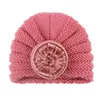 16 * 12,5 cm berretti di lana elastici lavorati a maglia fatti a mano tinta unita ciambella di velluto neonate cappelli moda bambini cofano abbigliamento ornamenti