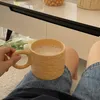 Mugs LadyCC Ceramic Mug For Coffee Creative Round Handle Large Capacity Water Cup Milk