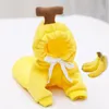 Cão vestuário traje bonito roupas para animais de estimação fruta cosplay outono inverno gato casa pijamas cachorrinho com capuz coat320r