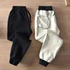 Men's Pants Men's Thick Winter Clothes Fleece Warm Ankle-Tied Sweatpants Men 's Japanese Style Simple Solid Color Loose Casual