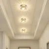 Modern LED Crystal Flush Mount Ceiling Lights Aisle Corridor Illumination Bedroom Creative Living room Simple Balcony Lamps