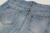 Мужские джинсы эукару вышитые вымытые мешковатые уличные тренды свободные прямые женщины негабаритные повседневные широкие боевые штаны