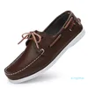 Mens Casual Genuine Suede Leather Classic Boat Shoes Loafers Shoes Unisex Handmade shoes High Quality