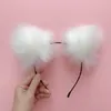 Acessórios de cabelo 1 pc iluminar incandescer gato orelha orelha orelhas de pelúcia bonito headwear estilo coreano estilo hairband meninas festa cosplay acessadori