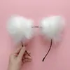 Accesorios para el cabello, 1 pieza, diadema con orejas de gato brillante, diadema con orejas de felpa, tocado bonito, diadema de estilo coreano, accesorios de Cosplay para fiestas para niñas