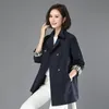 Женщины женские пальто среднего длинного маленького человека 2021 мода мода корейский рыхлый мать пальто женщин тонкий весна и осень 906