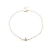 Chokers Tempérament créatif Collier de perles courts Femmes Simple Diamond Pendant Fashion Lady Jewelry3945464