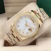 36mm Fashion Rose Gold Men التلقائية الميكانيكية JUBILEE سوار مصمم للسيدات والرجال ساعات الماس ساعات المعصم 2021